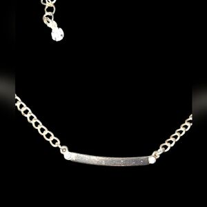 Cz Horizontal Bar Goldtone Choker Collar Necklace Adjustable
